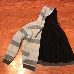 Striped Gray sweatshirt zip up